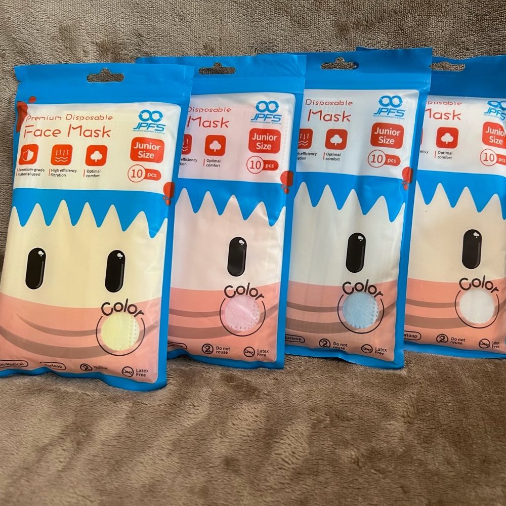 JPFS 10 pack of Juniors Face Masks